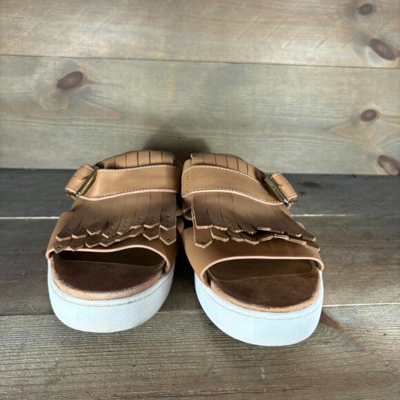 vionic fillmore womens size 8.5 shoes brown leather slip on slide comfort sandal - Picture 4 of 8